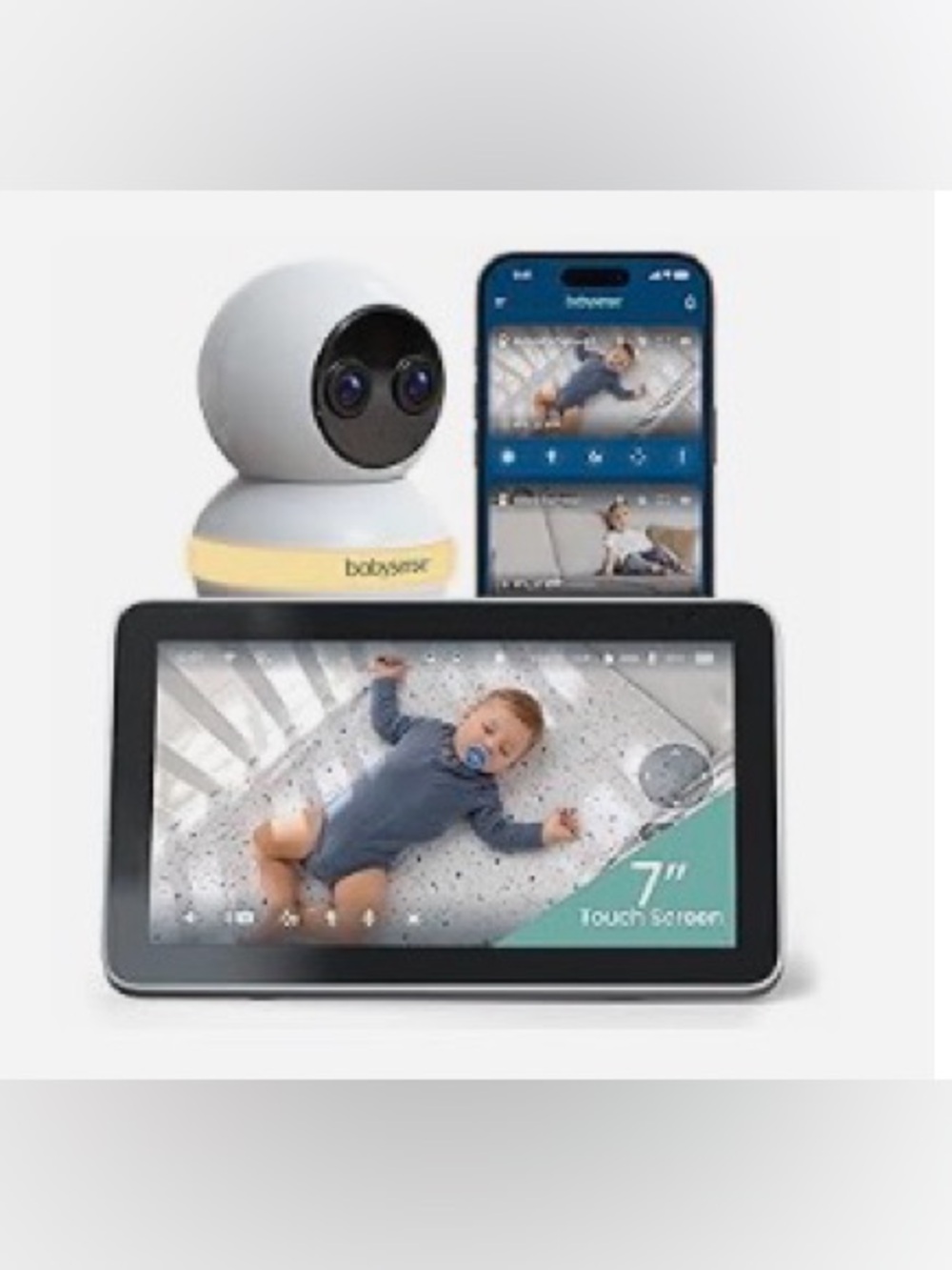 Baby Sense Touchscreen 7” Dual- Mode Smart Video Baby Monitor